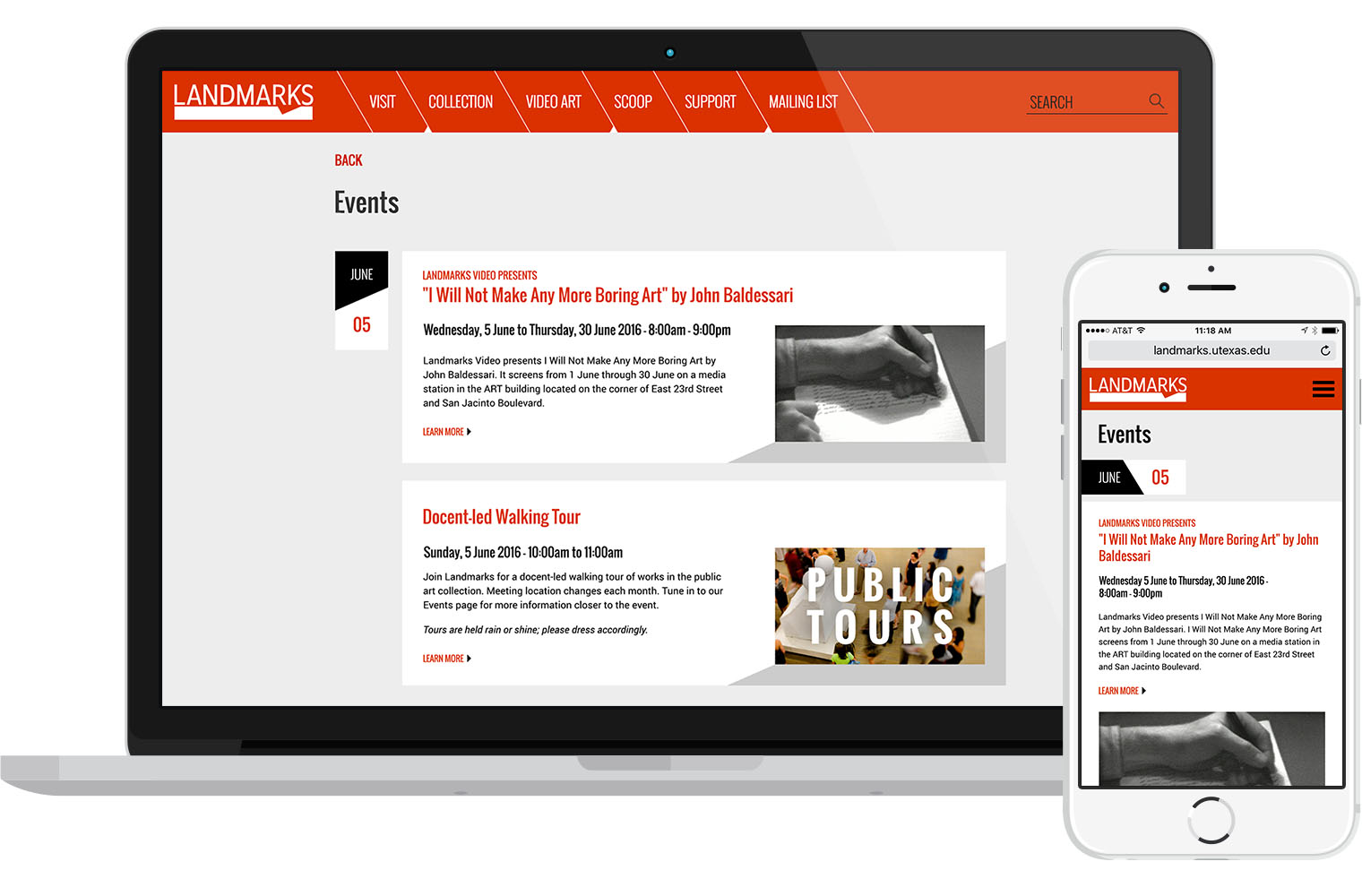 Launching a Public Art Event and Education Website for the University of Texas