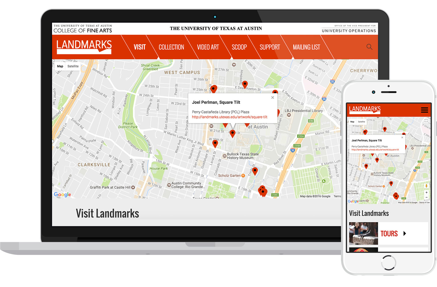 Launching a Public Art Event and Education Website for the University of Texas